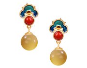 SS013 Chinese Style Drop Dangle Earrings